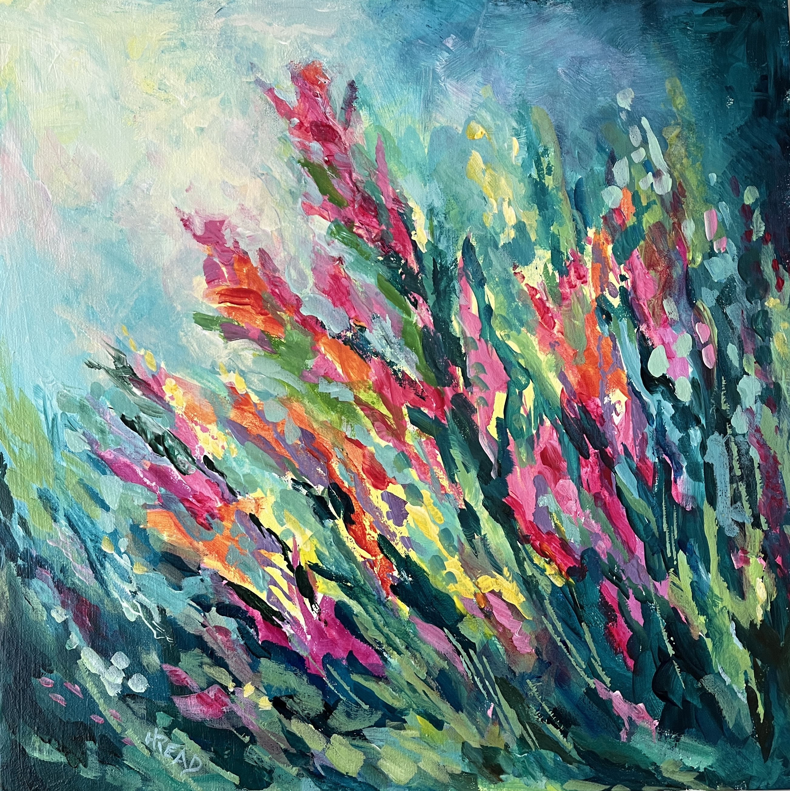 abstract garden painting